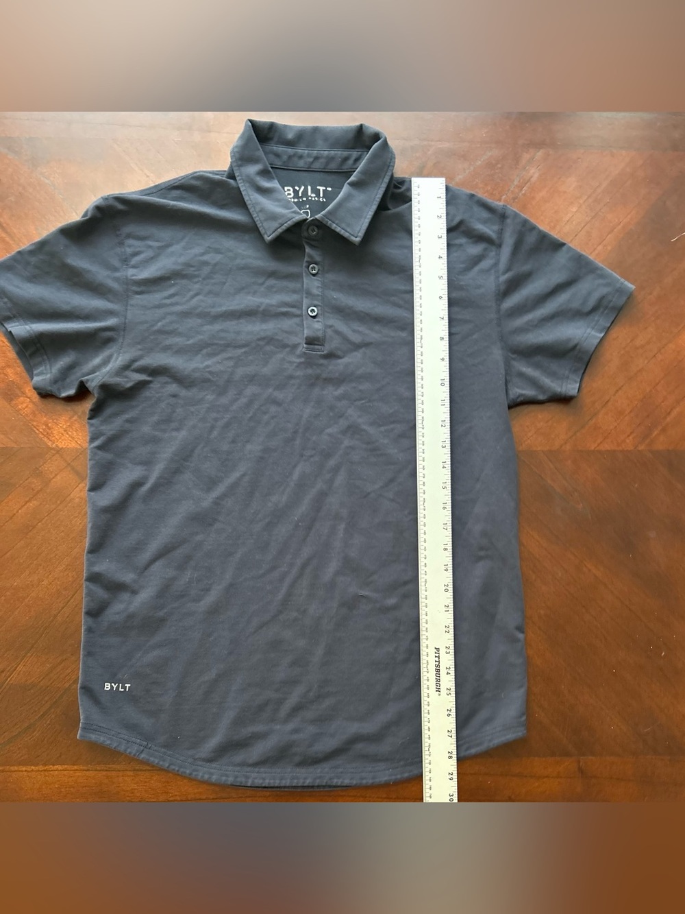 BYLT Basics Navy Short-Sleeve Polo size L - Picture 3 of 6